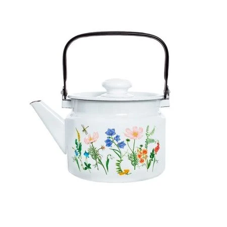 Чайник 2л эмаль ЛУГОВЫЕ ЦВЕТЫ (6)