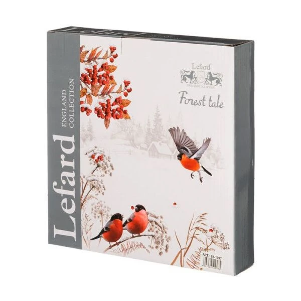 Блюдо квадратное 25*25*4,2см фарфор ЛЕСНАЯ СКАЗКА (12)