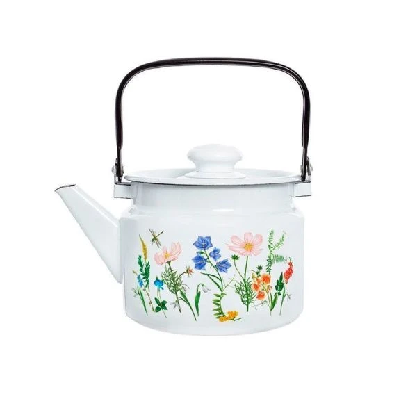 Чайник 2л эмаль ЛУГОВЫЕ ЦВЕТЫ (6)