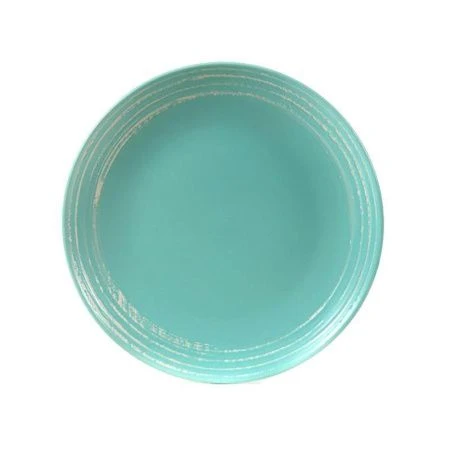 Тарелка мелкая 20см керамика МЕЛАНЖ зеленый плоская FP8Mgr (6/24)