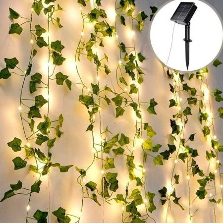 Гирлянда садовая на солнечной батарее пластик 6м 50 ламп Лиана FN-904 (100)