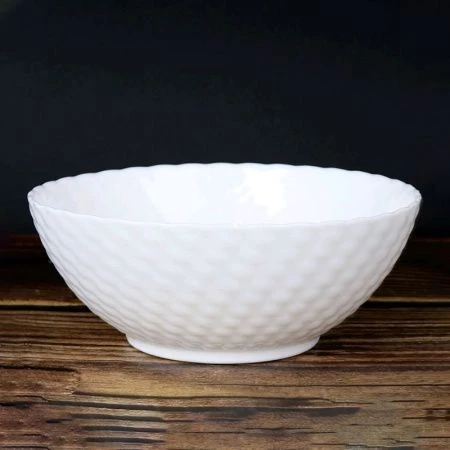 Тарелка глубокая 600мл 15см стеклокерамика суповая белая фактурная WVW60Q 676615  (48)