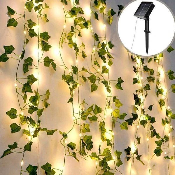 Гирлянда садовая на солнечной батарее пластик 6м 50 ламп Лиана FN-904 (100)