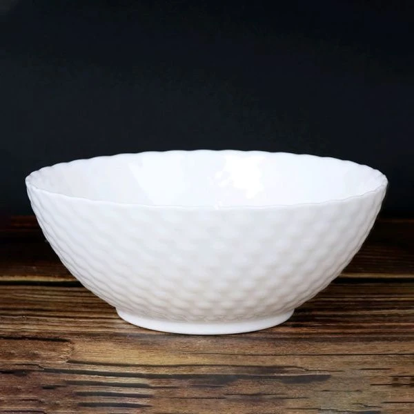 Тарелка глубокая 600мл 15см стеклокерамика суповая белая фактурная WVW60Q 676615  (48)