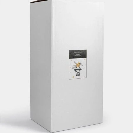 Фонарь новогодний с подсветкой 27см акрил серебристый Ель с летающими блестками Event ANLAF-YJJS2