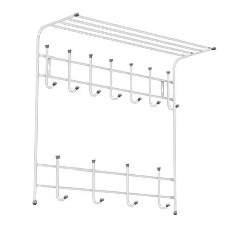 яяяВешалка с полкой 2-х ярусная ВПТ11 740*745*250мм белая (5) ВЫВОД