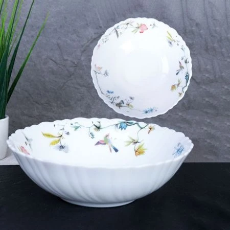 Тарелка глубокая 480мл 155мм стеклокерамика РАЙСКИЙ САД суповая TW-60XN (7008) (6/72)