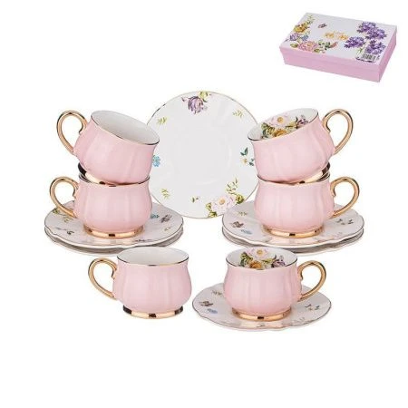 Кофейный набор 12пр фарфор ПИНК на 6 персон 100мл (12)