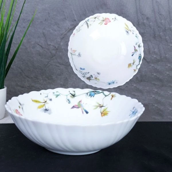 Тарелка глубокая 480мл 155мм стеклокерамика РАЙСКИЙ САД суповая TW-60XN (7008) (6/72)