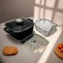 Кастрюля-фритюр 24см ал с АП стекл.крышка Black Marble (6)