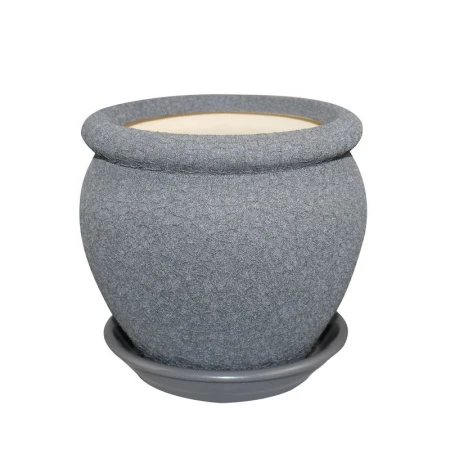 яяяГоршок цветочный керам. Вьетнам №2 10л шелк металлик яяяГоршок цветочный керам. Вьетнам №2 10л шелк металлик