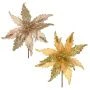 Декор новогодний Цветок Пуансеттия золото/беж 32*32*49см, 2 вида (60/360)