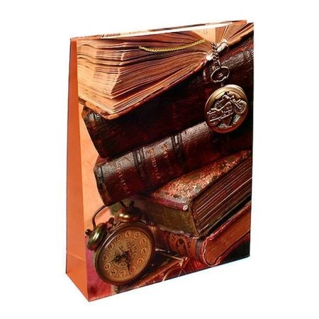 Пакет бумажный 33*45*10см Время чтения (12/144)