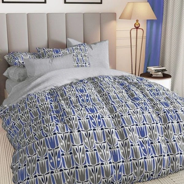 КПБ 1,5сп поплин Вдохновение с одеялом 143*215 (пр.150*214, нав.70*70/2) рис. 28304/2 Тюльпаны