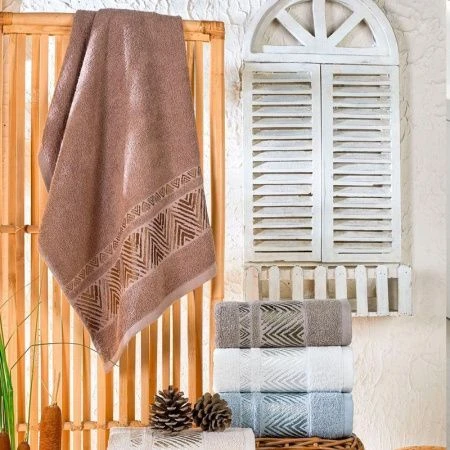 Полотенце махровое 50*90см жаккард TWO DOLPHINS HAWAI 400гр A227 (6)