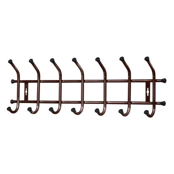 Вешалка 7 крючков настенная 695*215мм металл медный антик ВНТ7 (5)