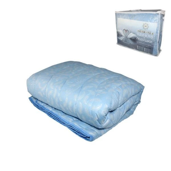 Одеяло 1,5сп заменитеь лебяжьего пуха / тик 142*205см (пл.300)