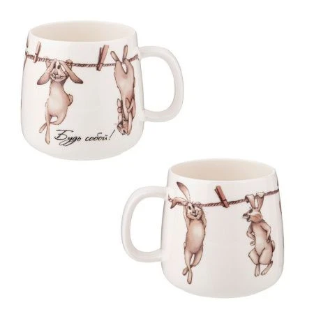 Кружка 400мл фарфор СЧАСТЬЕ ЕСТЬ (24)