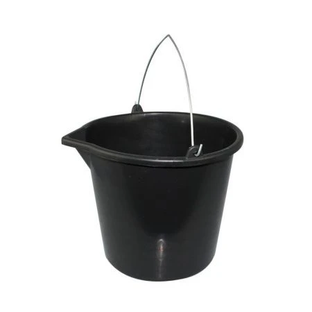 Ведро 5л пластик черный хозяйственное без крышки