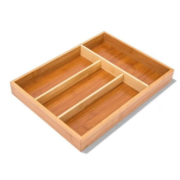 Лоток для столовых приборов 35*25*5см бамбук 580гр 4# ST-4378 (24)