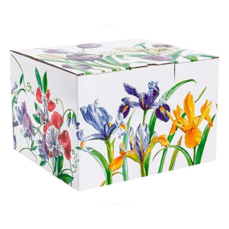 Чайный набор 4пр фарфор ТЮЛЬПАНЫ на 2 персоны 180мл белый с золотистым кантом подар.уп.