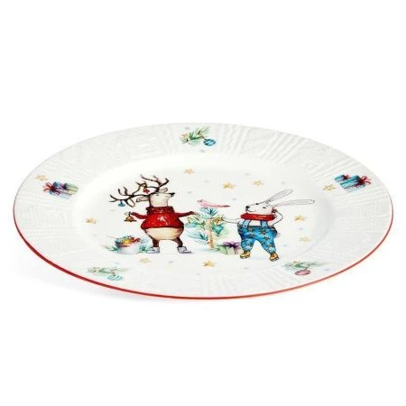 Тарелки мелкие набор 2шт 20см фарфор Winter Story десертные (18)