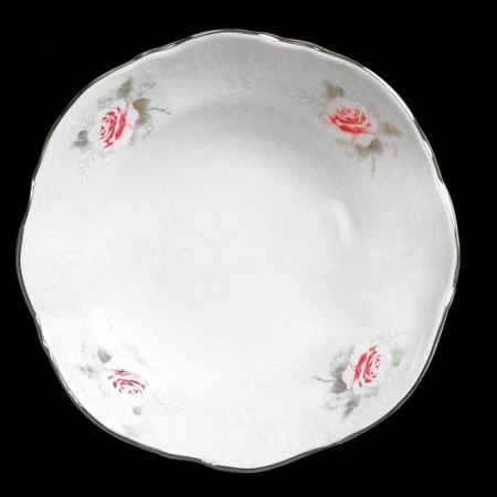 Салатник набор 6шт 16см фарфор БЕРНАДОТТ СЕРАЯ РОЗА платина б/п.у. 50675J1Z5396021