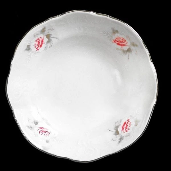 Салатник 16см фарфор БЕРНАДОТТ СЕРАЯ РОЗА платина  50675J1Z5396021