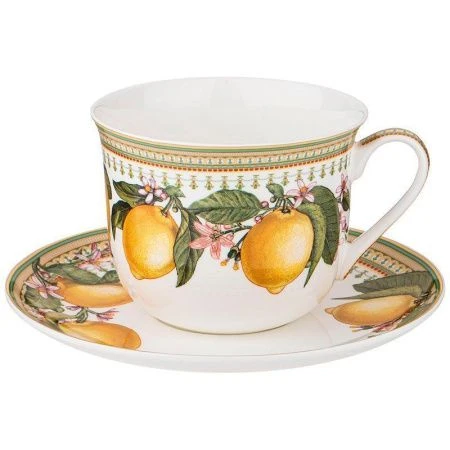 Чайный набор 2пр фарфор ЛИМОНЫ на 1 персону 450мл (24)