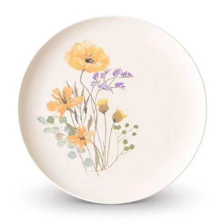 Тарелка мелкая 27см керамика ЦВЕТОЧНАЯ ФАНТАЗИЯ обеденная (18)