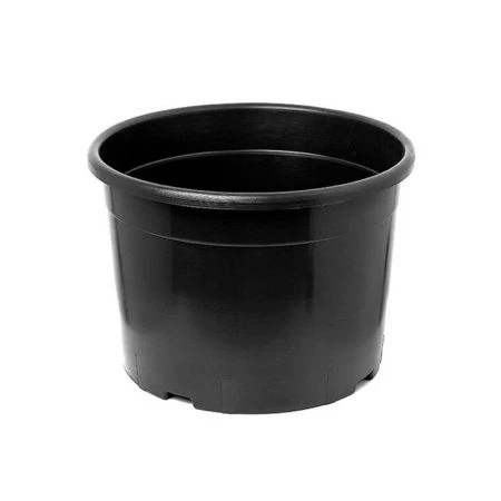 Горшок для рассады 35л пластик круглый литьевой твердый (1шт) Д44см Н32см черный (100)
