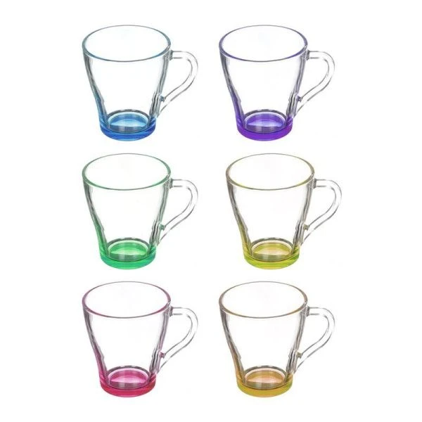 Кружка 250мл стекло Грация ЛАК МИКС NEW (20)