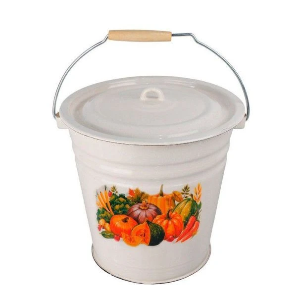 Ведро 12л эмаль ОСЕННИЙ КАРНАВАЛ с крышкой цилиндр. жемчужное С-1224Ц/4Жм (2) Ведро 12л эмаль ОСЕННИЙ КАРНАВАЛ с крышкой цилиндр. жемчужное С-1224Ц/4Жм (2)