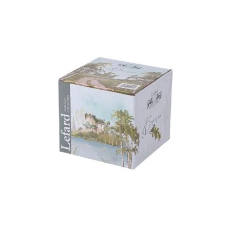 Кружка 380мл фарфор БЕРЁЗКИ на дер.подставке подар.уп. (36)