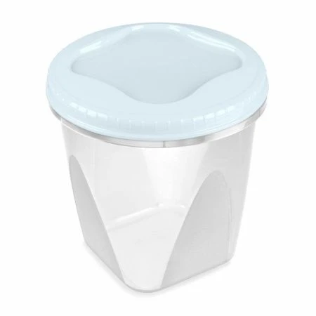 Банка для продуктов 650мл 116*111*111мм пластик ТОНДО с завинчивающейся крышкой светло-голубая С28