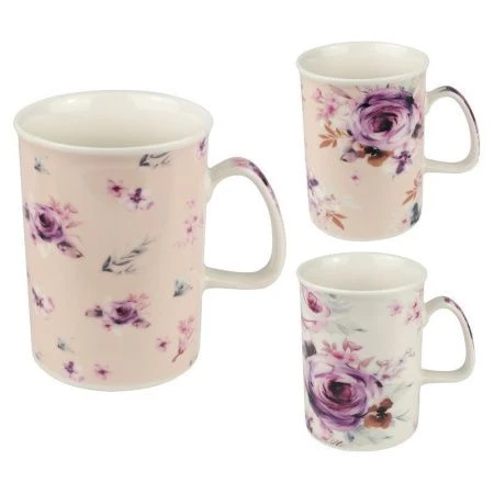 Кружка 400мл фарфор 10,5*8*10,5см, 4 вида (48)