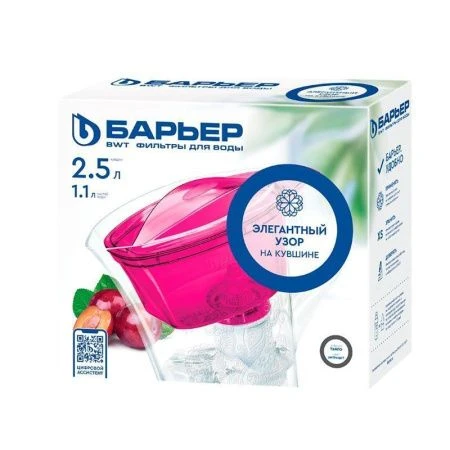 Фильтр Барьер пластик Танго с узором (антрацит) воронка V=1л, общий V=2,5л (6)