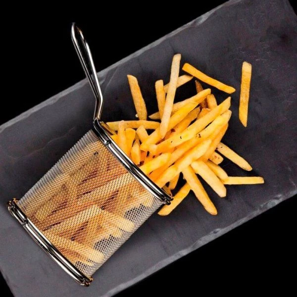 Корзинка для картофеля фри 9*9см нерж.сталь JC-18157 (48)