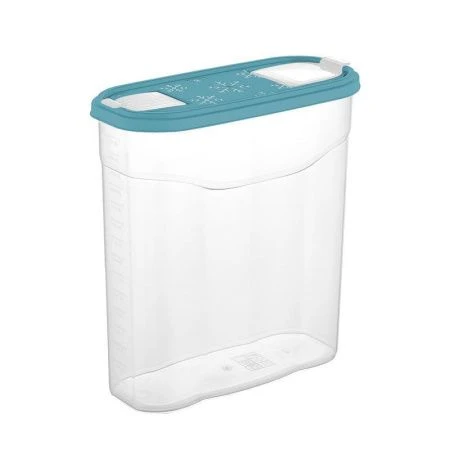 Банка для сыпучих продуктов 4л пластик Bergen голубой океан (10) ВЫВОД