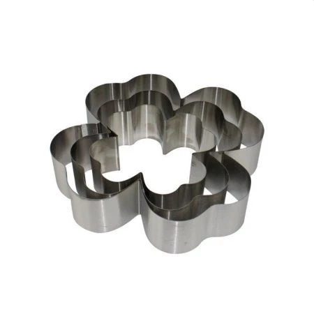 Форма для десерта набор 3пр нерж Клевер 25*6 / 20*6 / 15*6см JC-12585 (36)