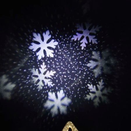 Проектор верхушка на елку 4LED белый 0°-180° 24,3х6,5х25,5см ПВХ черный 220В 50гц СНОУ БУМ