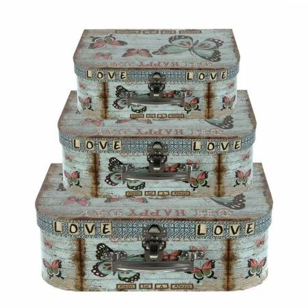 Коробка подарочная картон 3шт. 30/25/20 W9,5/9/8,5 H21/18/15 см