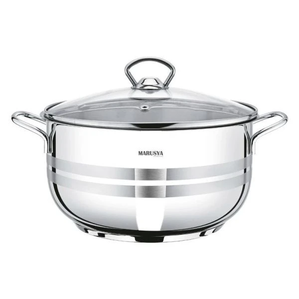 Кастрюля 4,2л нерж.сталь МОДЕРН со стекл.крышкой 22см (6)