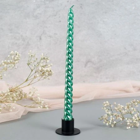 Набор свечей парафин 4шт. 25*1,7см зеленый FG-193 (72)