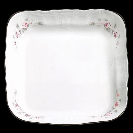 Салатник 25см фарфор БЕРНАДОТТ СЕРАЯ РОЗА платина квадрат 50705J1Z5396021 Салатник 25см фарфор БЕРНАДОТТ СЕРАЯ РОЗА платина квадрат 50705J1Z5396021