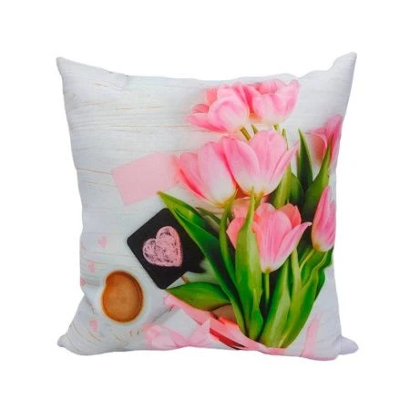 Подушка 35*35 ДомВелл габардин, поплин Букет