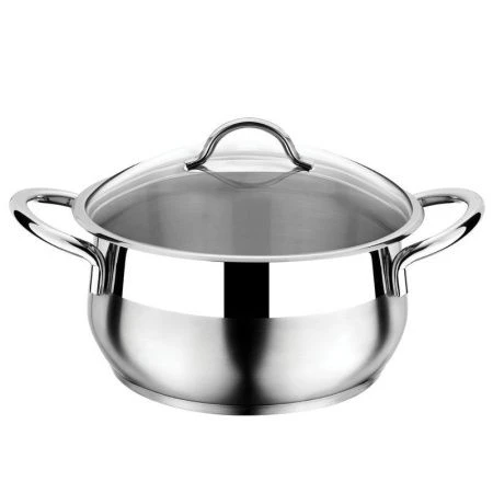 Кастрюля 14л 30*20см нерж.сталь Everest стекл.крышка 3TTCKK1430012 (2)