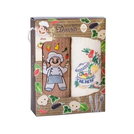 Набор полотенец микрофибра 2пр 33*60см ДМФ-2 Повара