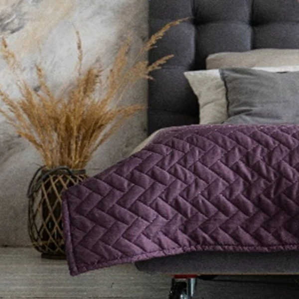 Покрывало стёганное 150*200 микрофибра флинт (1)