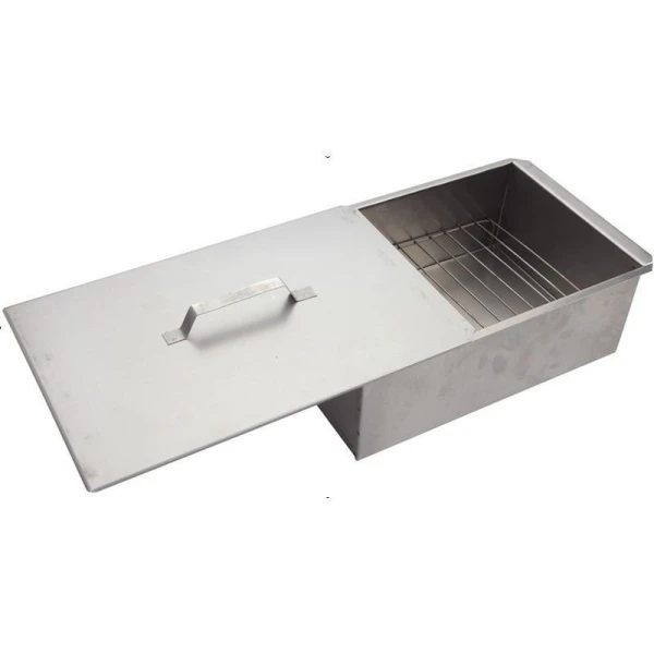 Коптильня 1-уровневая 420*270*140мм толщ. 0,5мм металл без поддона 2К-К012/S043  (1)